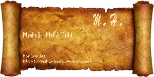 Mahl Hédi névjegykártya